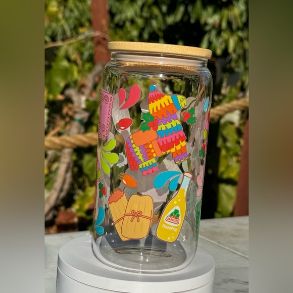 Mexican Christmas Libbey can glass 16oz - Picture 5 of 5